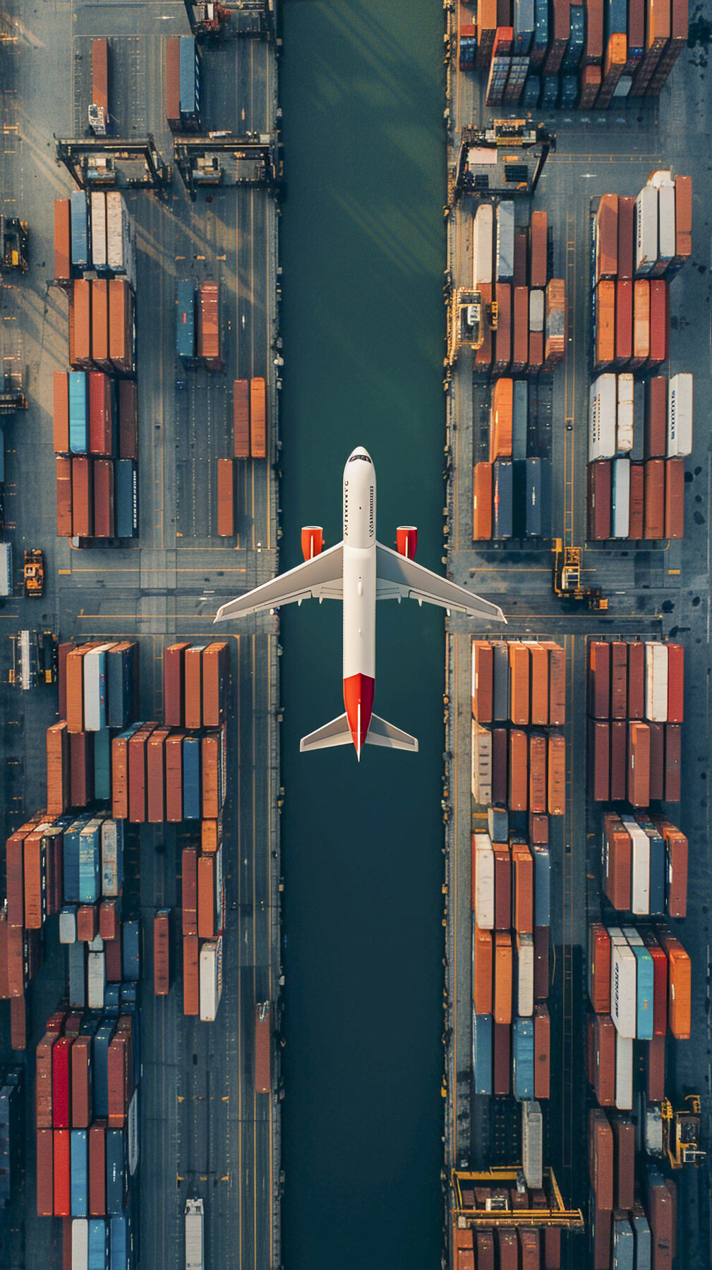 Fluxo internacional entre modal aéreo e porto de cargas